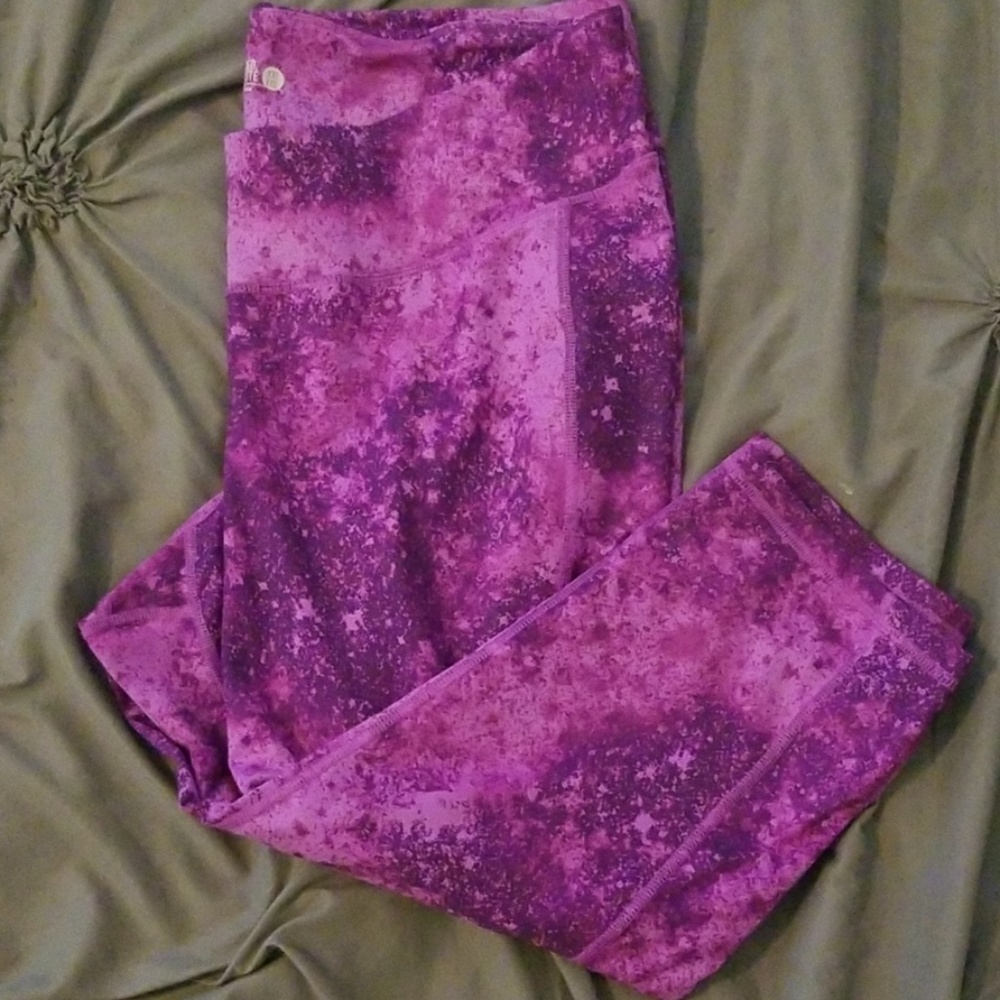 Womens Purple Galaxy Athletic Pants